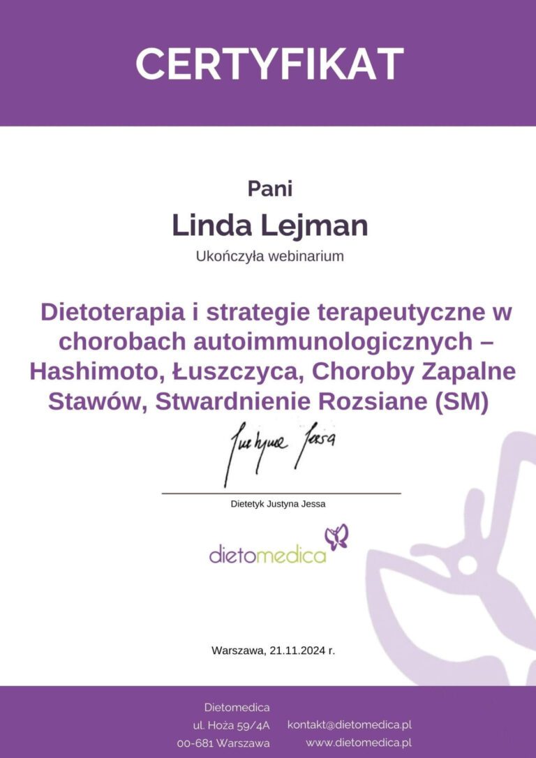 dietoterapia chorób immunologicznych